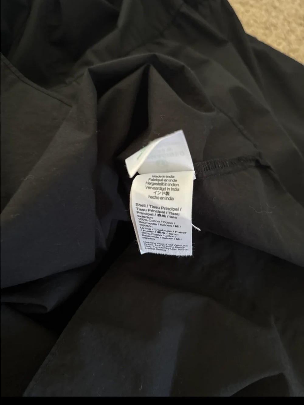 J.Crew Tiered ruffle-sleeve cotton poplin dress in Black size Large - Picture 12 of 12